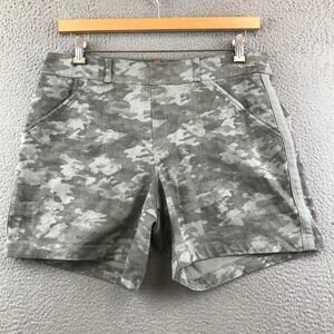 SPANX XL Camouflage Gray Pull On‎ Shorts Women's Casual Comfy